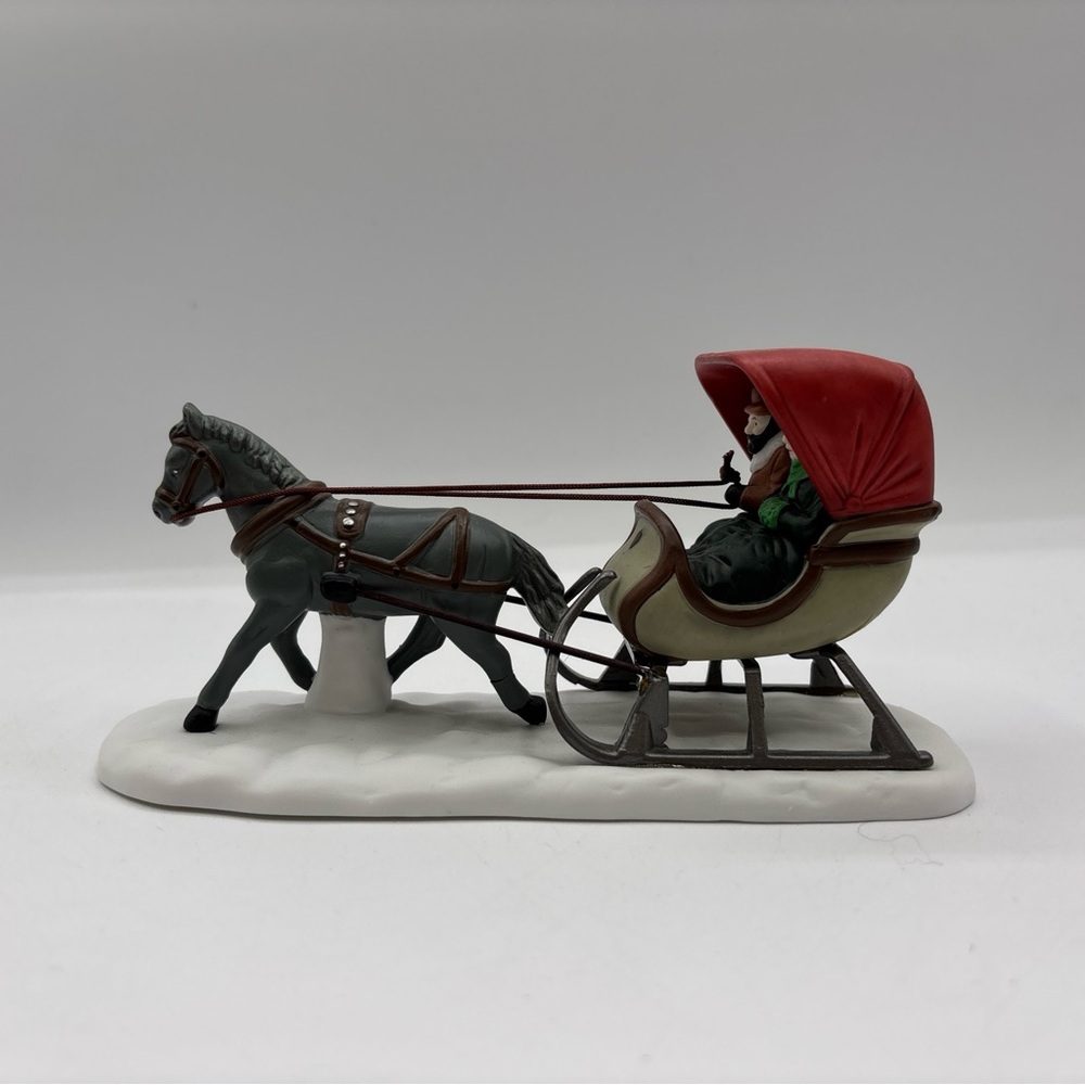 Vintage Dept 56 1988 Heritage‎ Village Collection One Horse Open Sleigh 5982-0